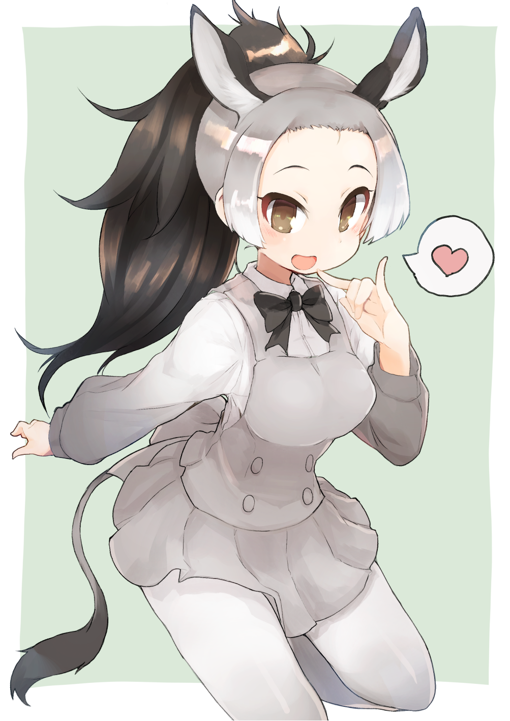 1girl, apron, black_hair, blush, bow, bowtie, collared_shirt, commentary_request