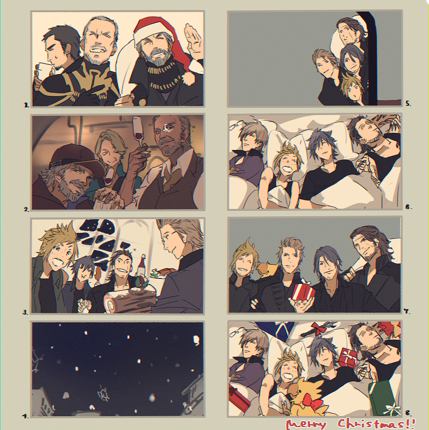 camelia_claustra, chocobo, christmas, christmas_present, cid_sophiar, clarus_amicitia, cor_leonis, cup