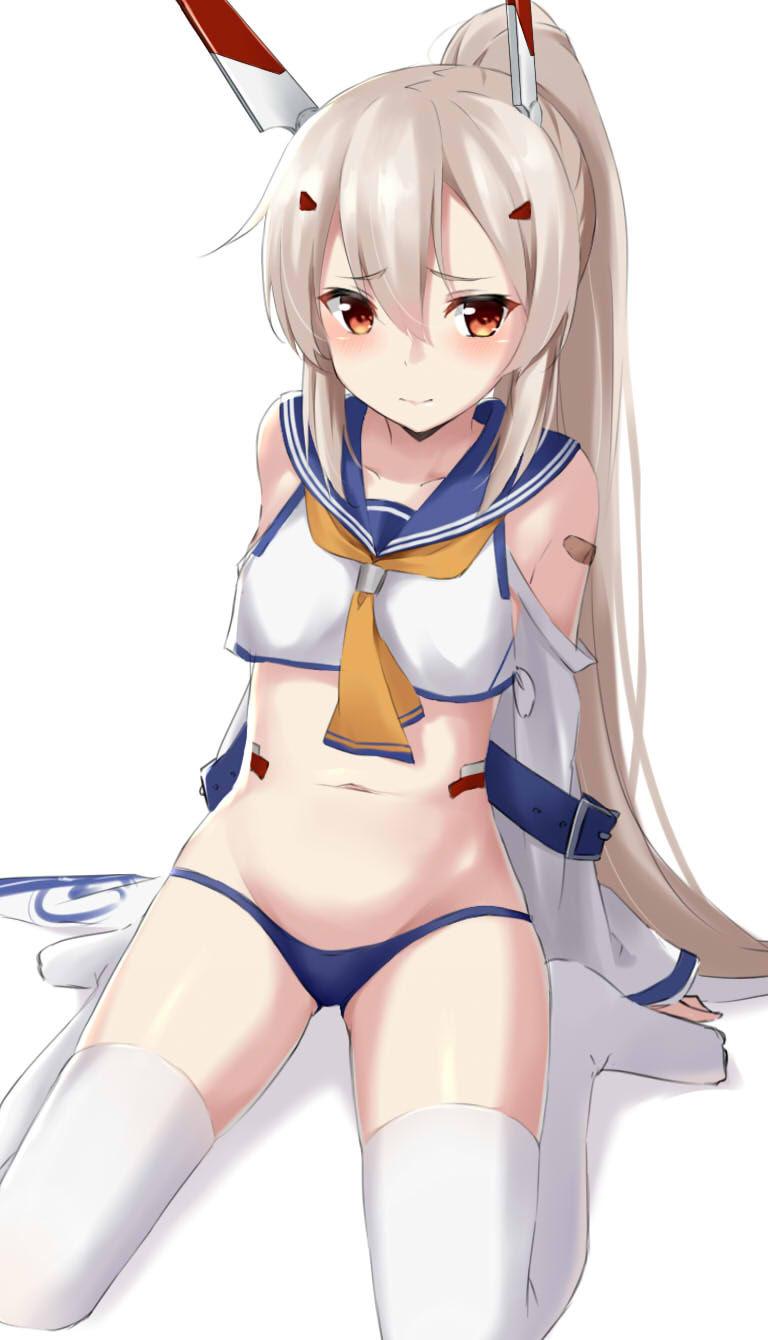 1girl, ayanami_(azur_lane), azur_lane, bangs, bare_shoulders, blue_panties, blue_sailor_collar, blush