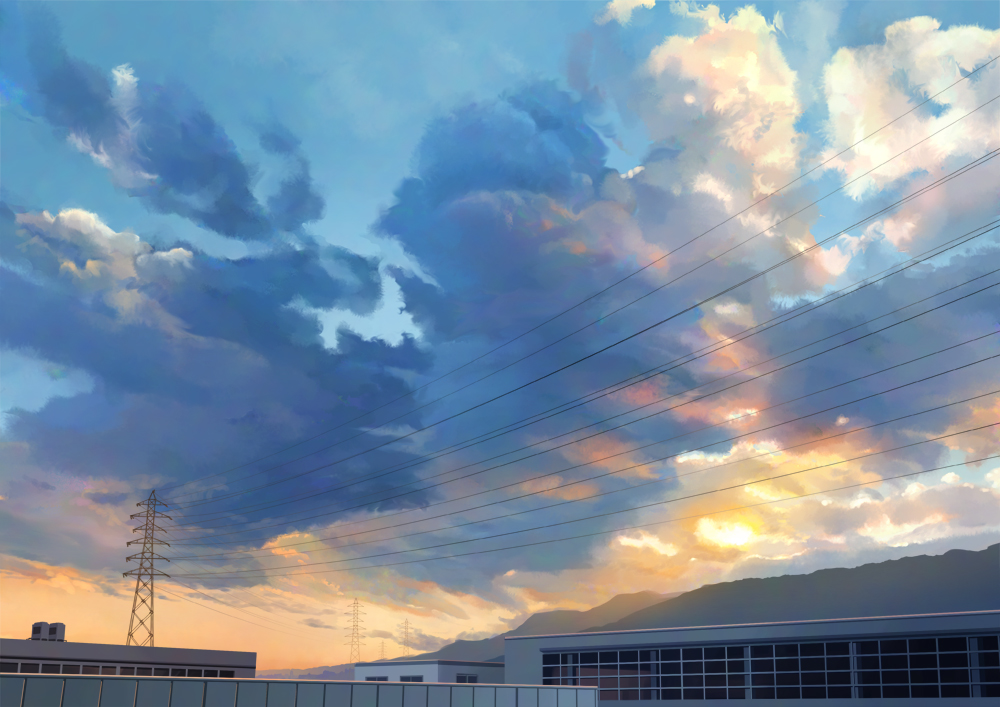 building, clouds, cloudy_sky, day, from_above, no_humans, original, outdoors
