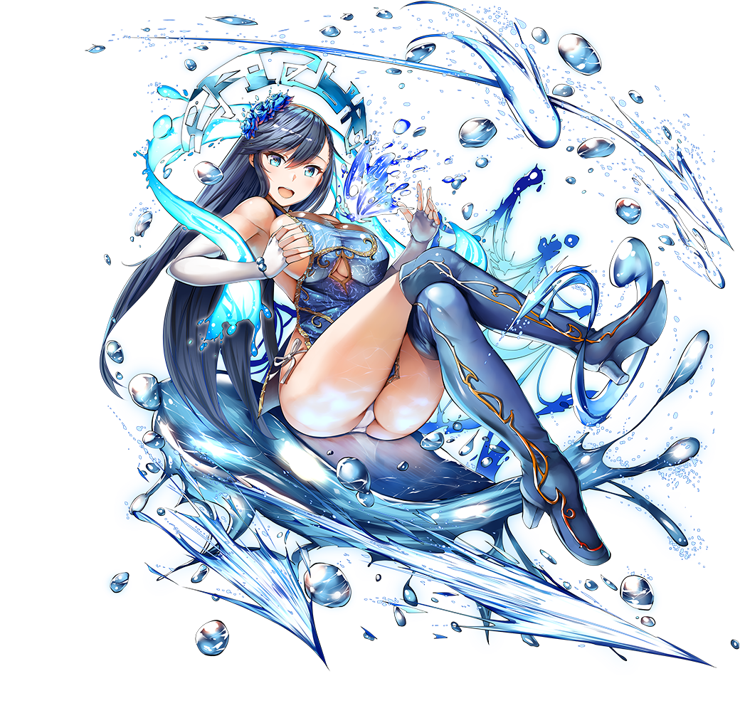 1girl, armpits, ass, asymmetrical_bangs, awakening_(sennen_sensou_aigis), bangle, bangs, bare_legs, bead_bracelet, beads, blue_eyes, blue_flower, blue_footwear, blue_hair, blue_rose, boots, bracelet, breasts, bug, butterfly, china_dress, chinese_clothes, dress, elbow_gloves, eyebrows_visible_through_hair, floating, flower, full_body, gloves, hair_between_eyes, hair_flower, hair_ornament, hairband, high_heel_boots, high_heels, insect, jewelry, kicking, large_breasts, legs_crossed, lolicept, long_hair, longji_gongzhu_(sennen_sensou_aigis), nail_polish, official_art, panties, rose, sennen_sensou_aigis, shiny, shiny_skin, side-tie_panties, sideboob, sidelocks, sleeveless, solo, splashing, tachi-e, taut_clothes, taut_dress, thigh-highs, thigh_boots, thighs, transparent_background, under_boob, underboob_cutout, underwear, water, water_butterfly, water_drop, white_gloves, white_panties, wristband