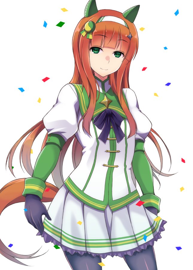 1girl, animal_ears, black_bow, black_gloves, black_legwear, bow, bowtie, brown_hair