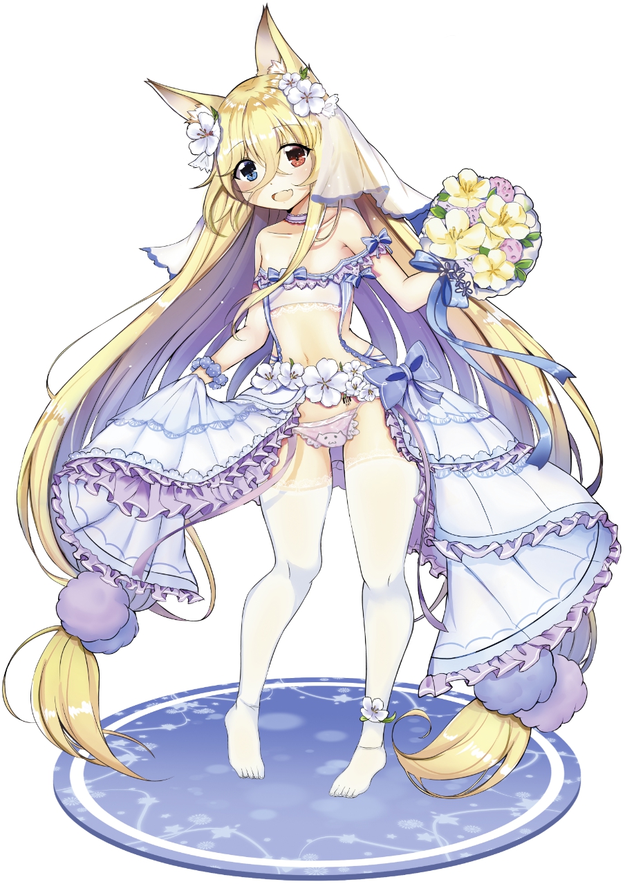 1girl, :d, animal_ears, animal_print, bangs, bare_shoulders, blonde_hair, blue_eyes