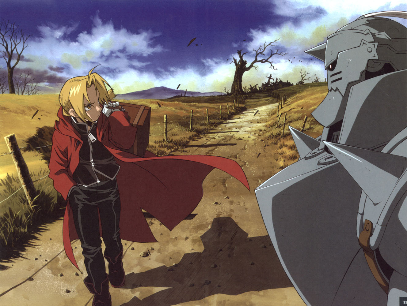 alchemist, armor, autumn, blonde_hair, boots, braid, brothers, edward_elric