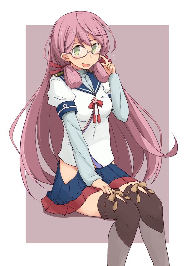 1girl, akashi_(kantai_collection), bangs, blush, breasts, cosplay, eyebrows_visible_through_hair, glasses