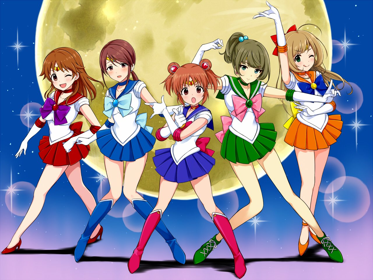:d, abe_nana, ahoge, bishoujo_senshi_sailor_moon, bow, choker, cosplay, double_bun