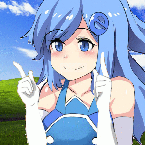 1girl, animated, animated_gif, bare_shoulders, blue_eyes, blue_hair, blush, buffering
