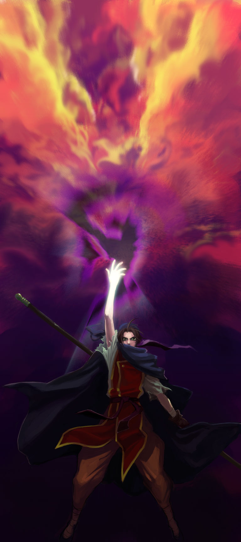 bandana, gensou_suikoden, gensou_suikoden_i, highres, magic, male, ooshima, ooshima_(pixiv40209)