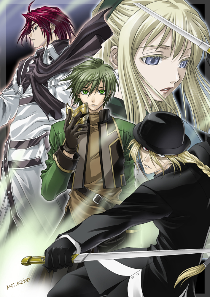gensou_suikoden, gensou_suikoden_iii, kedo_mitsuharu, luc, mask, sarah_(suikoden), suikoden, suikoden_iii