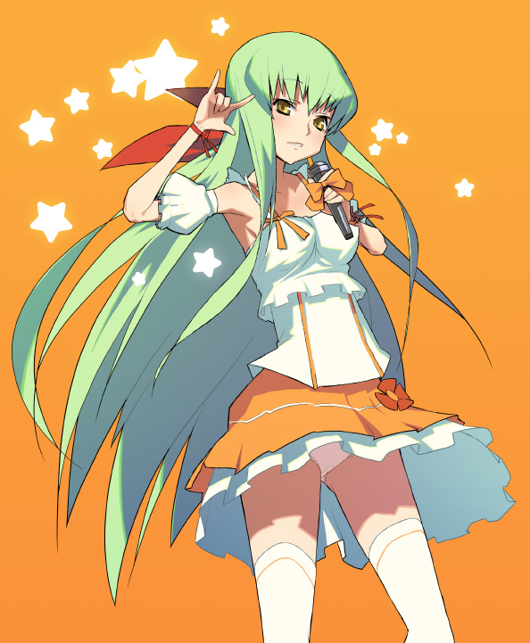 blush, c.c., cc, code_geass, cosplay, detached_sleeves, green_hair, kokage