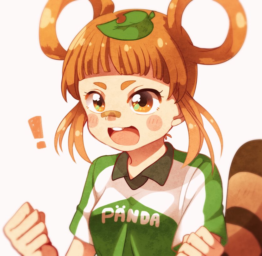1girl, :d, bandaid, bandaid_on_nose, bangs, blush, blush_stickers, brown_eyes, brown_hair, eyebrows, hair_rings, hykchiba, inazuma_eleven_(series), inazuma_eleven_ares_no_tenbin, leaf, leaf_on_head, open_mouth, sidelocks, smile, soccer_uniform, solo, sportswear, tanukigahara_ponko, updo, v-shaped_eyebrows