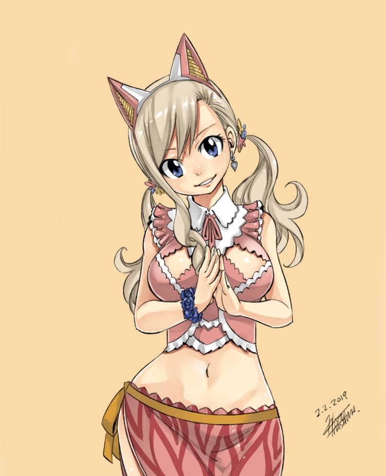1girl, 2019, animal_ears, blonde_hair, blue_eyes, blue_flower, bracelet, breast_cutout