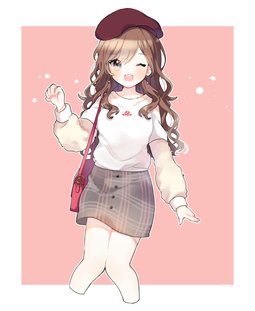 1girl, 417_(ionxx417), :3, ;d, absurdres, bag, bang_dream!, bangs