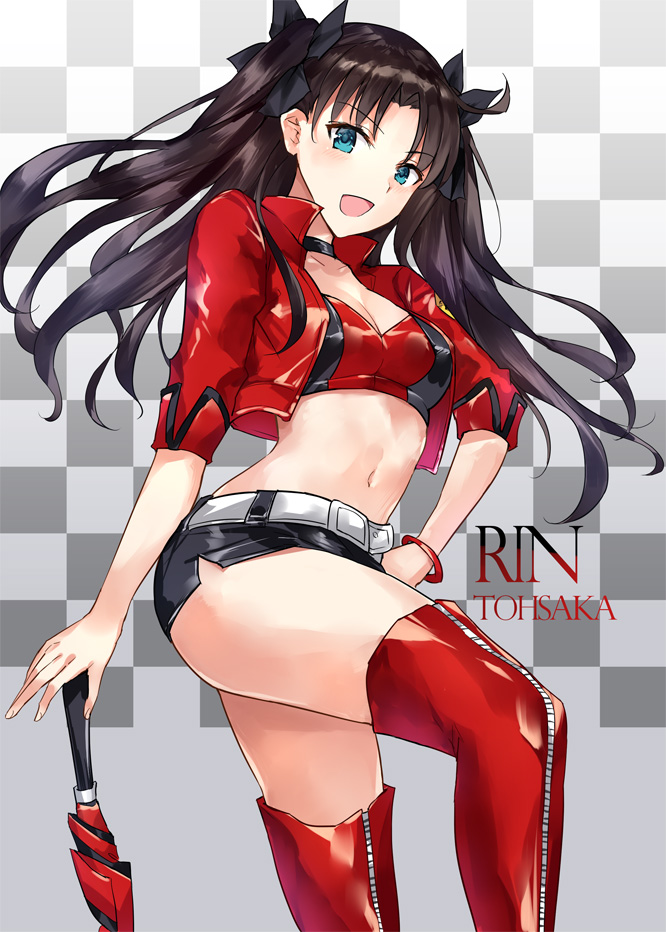 1girl, :d, asle, bangle, bangs, belt, belt_buckle, black_bow