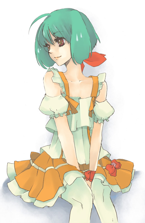 macross, macross_frontier, orange_dress, ranka_lee, tanaka_(artist)