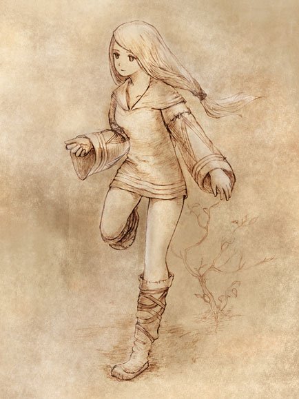 final_fantasy_tactics, geomancer_(fft), long_hair, monochrome, pira, piranosuke, solo