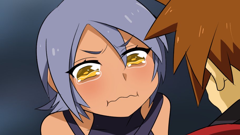 1boy, 1girl, altronage, aqua_(kingdom_hearts), blue_hair, brown_hair, crying, crying_with_eyes_open
