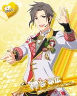 brown_eyes, brown_hair, gloves, idolmaster, idolmaster_side-m, jakcet, short_hair, smile