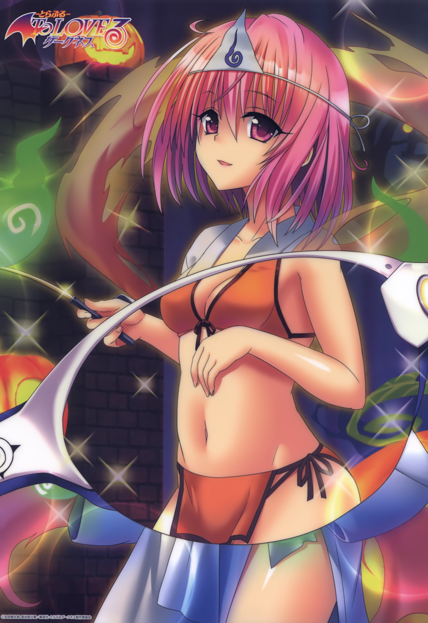 1girl, absurdres, bikini, black_ribbon, breasts, cleavage, collar, collarbone