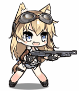1girl, american_flag_legwear, animal_ears, animated, animated_gif, blonde_hair, blue_eyes, boots