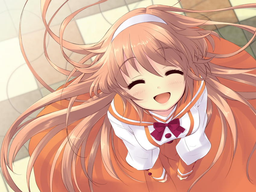 1600x1200, alice_(alice_parade), blush, brown_hair, closed_eyes, hairband, highres, itou_noiji