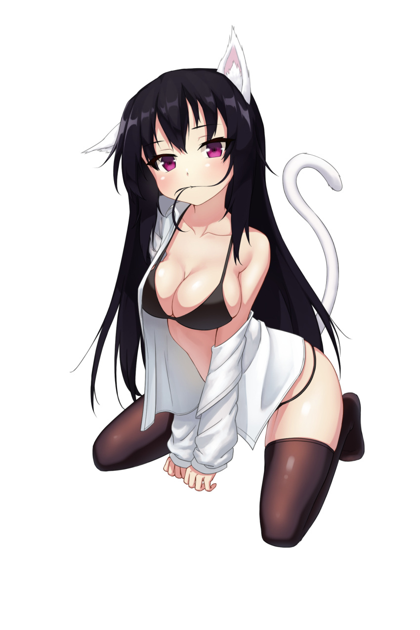 1girl, breasts, broom_(artist), cleavage, closed_mouth, highres, long_hair, looking_at_viewer