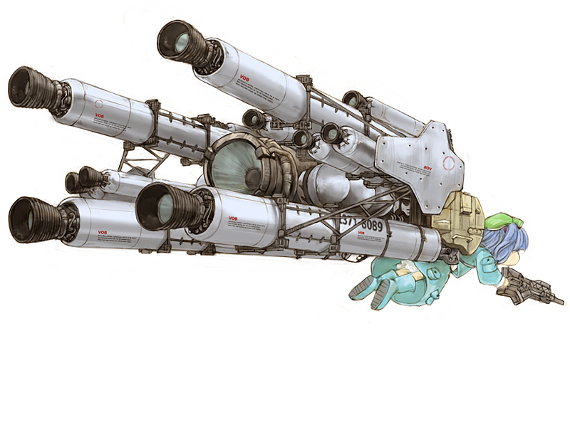 178, armored_core:_for_answer, cervus, gun, kawashiro_nitori, rocket, science, touhou, vanguard_overboost, vanguard_overed_boost, weapon