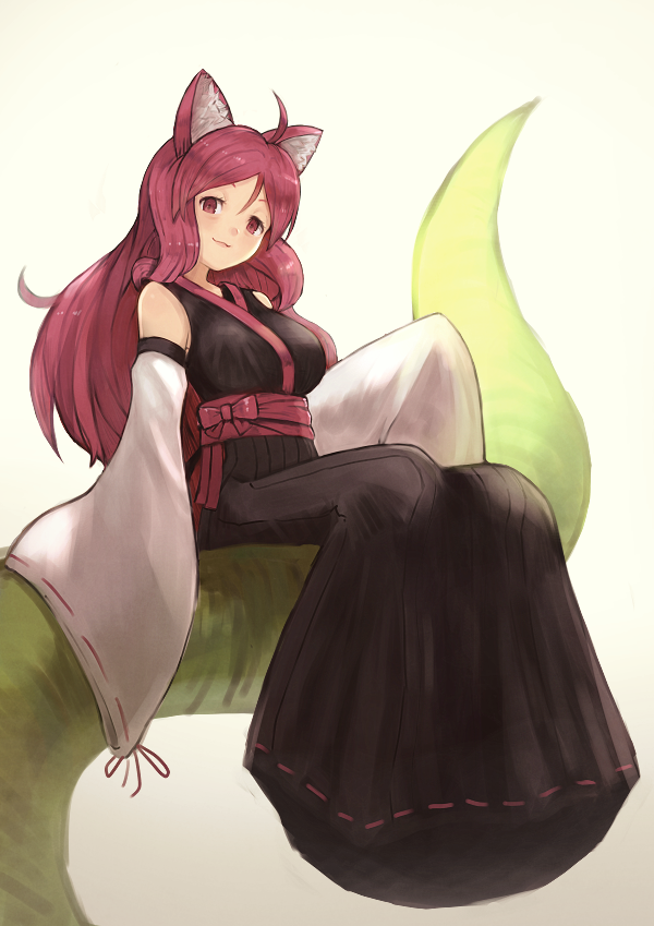 1girl, :3, ahoge, animal_ear_fluff, animal_ears, blackball, breasts, cat_ears