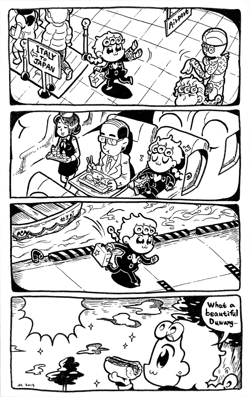 2019, 4koma, :3, aircraft, airplane, airport, bkub_(style), boat
