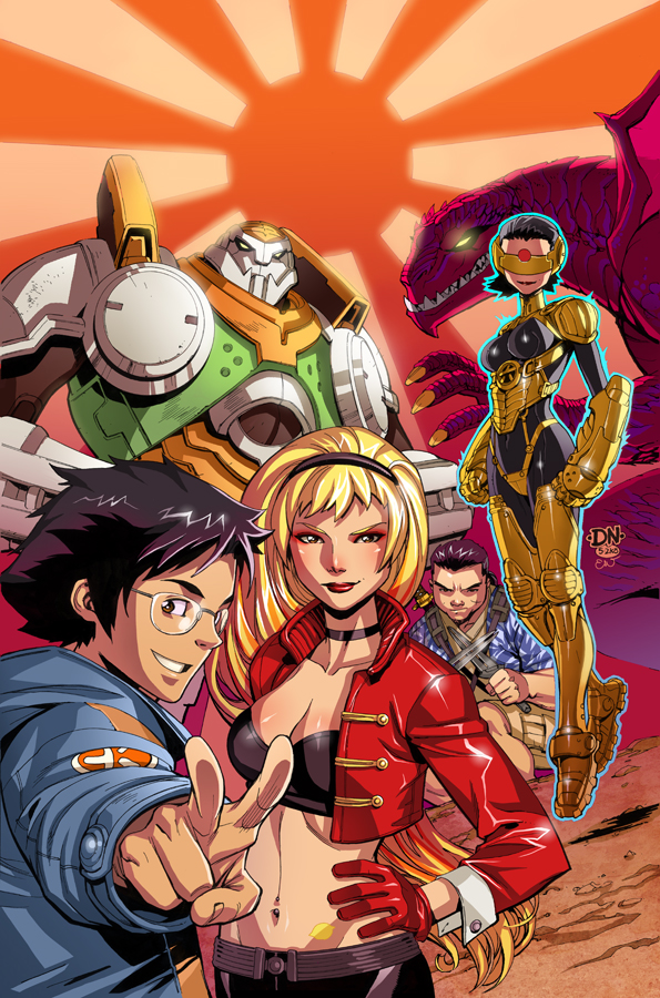 2girls, 3boys, aiko_miyazaki, android, baymax, baymax_(marvel), big_hero_6, big_hero_6_(marvel)