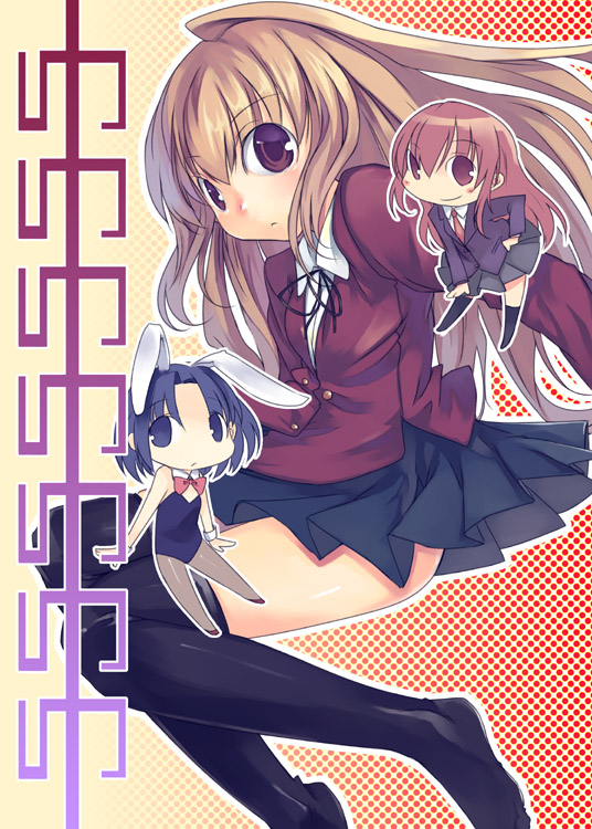 blazer, matsuzawa_komaki, mikage_sekizai, school_uniform, souma_hiroka, thigh-highs, thighhighs, toradora!
