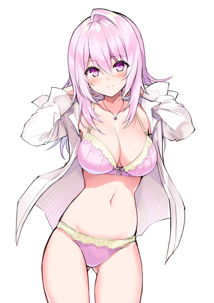 1girl, ass_visible_through_thighs, blush, boots, bow, bra, breasts, cleavage