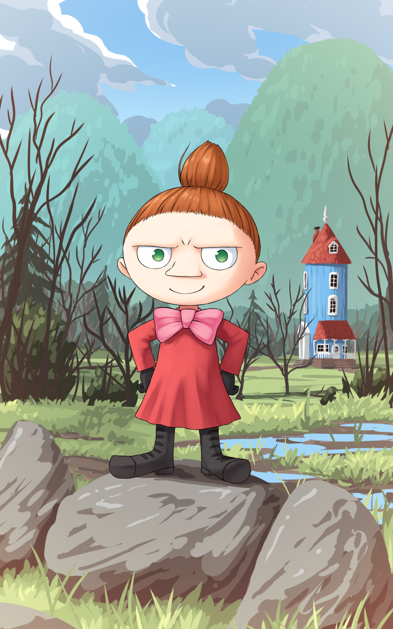 1girl, aposine, boots, bow, brown_hair, clouds, day, grass
