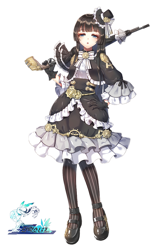 1girl, :o, bangs, black_footwear, black_gloves, black_hair, black_hat, black_jacket