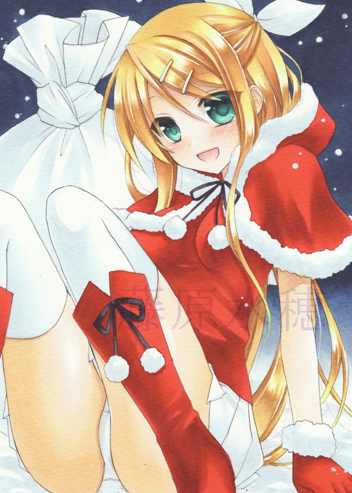 1girl, :d, alternate_hair_length, alternate_hairstyle, black_ribbon, blonde_hair, blush, boots