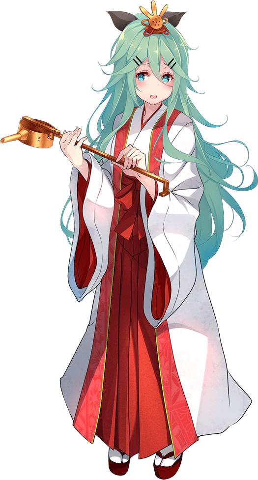 1girl, alternate_costume, full_body, green_hair, hair_between_eyes, hair_ornament, hair_ribbon, hairclip