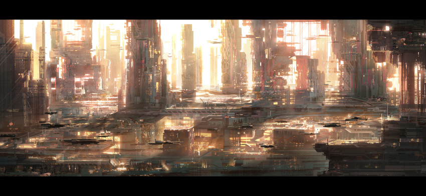 absurdres, day, floating, flying_vehicle, highres, kvpk5428, no_humans, original