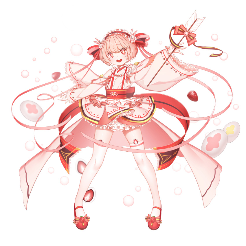 1girl, absurdres, arrow, bangs, bow, bunny_hair_ornament, dress, eyebrows_visible_through_hair