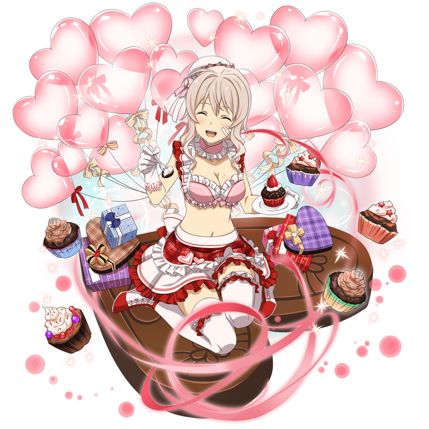 1girl, :d, bandaid, bandaid_on_face, blush, bra, breasts, choker