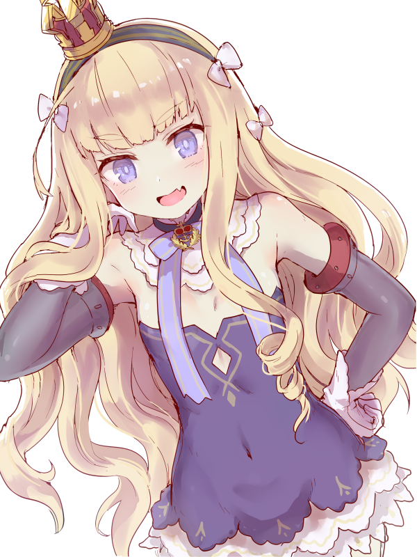 1girl, :d, azur_lane, bangs, bare_shoulders, black_choker, blonde_hair, blue_dress