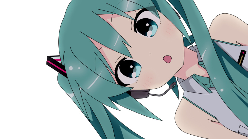1girl, alpha_transparency, aqua_eyes, aqua_hair, bad_source, bare_shoulders, close-up, hair_ornament