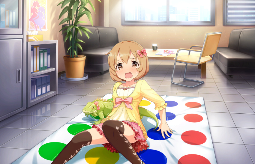 blush, brown_eyes, brown_hair, dress, idolmaster, idolmaster_cinderella_girls, idolmaster_cinderella_girls_starlight_stage, koharu_koga