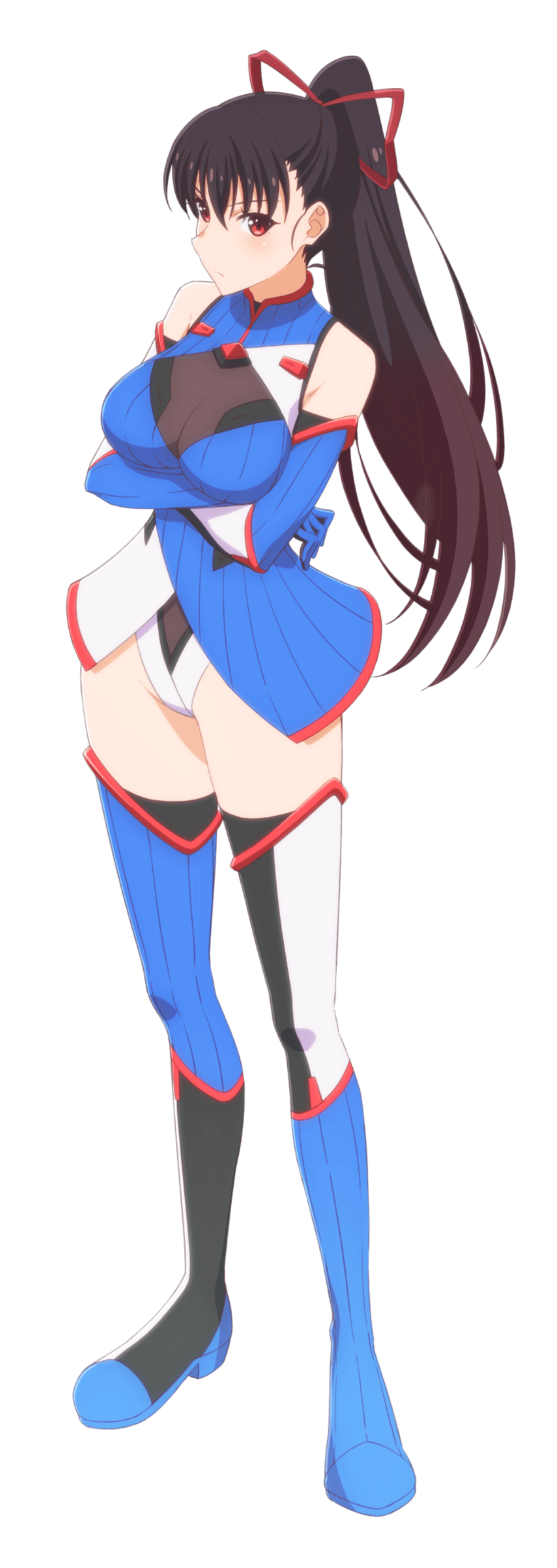 1girl, boots, brown_hair, circlet_princess, highres, kuroda_reina, official_art, ponytail