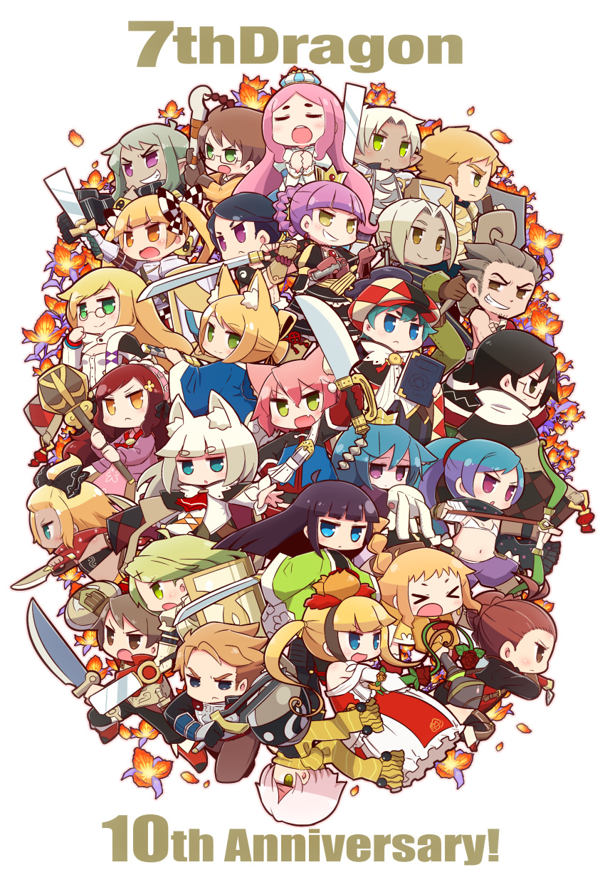 >:(, >_<, 6+boys, 6+girls, 7th_dragon, 7th_dragon_(series), :<, :d