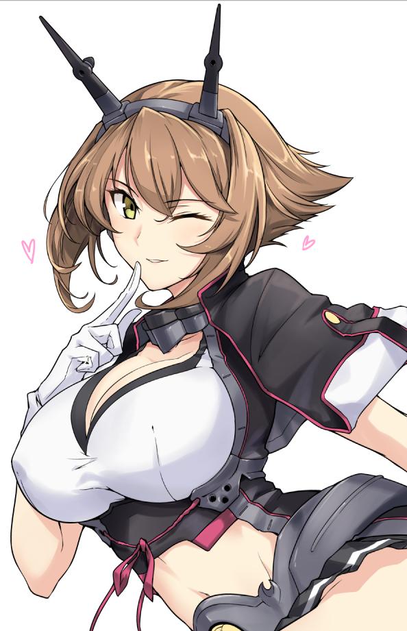 1girl, black_capelet, black_skirt, breasts, brown_hair, capelet, cleavage, collar