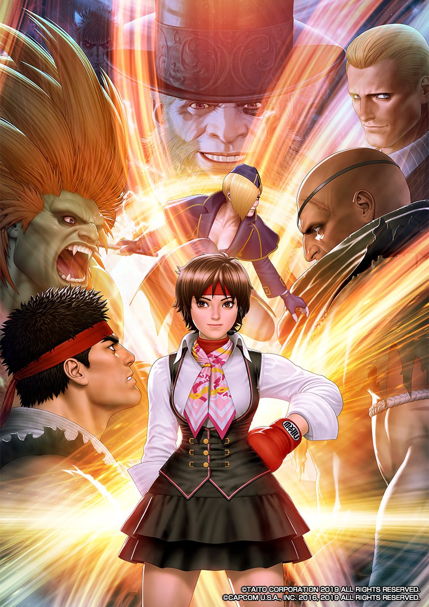 bald, beard, blanka, blonde_hair, brown_hair, cody_travers, facial_hair, falke_(street_fighter)