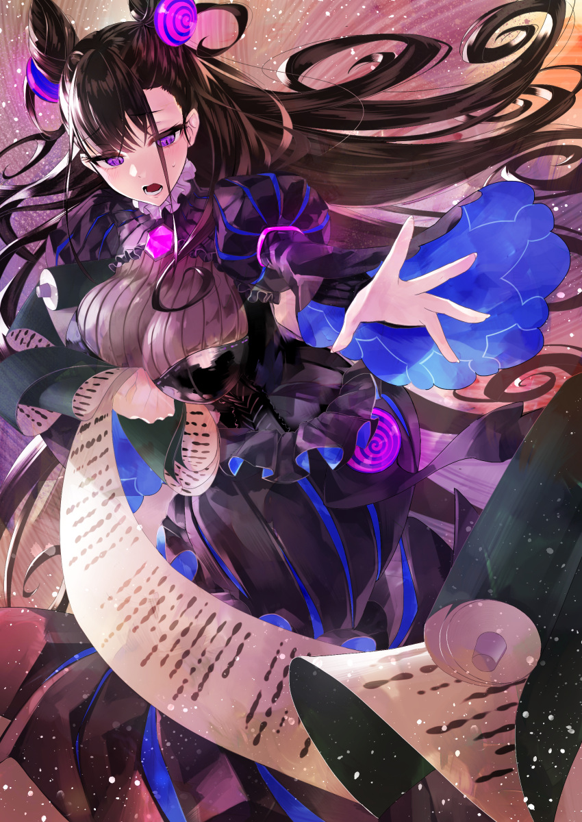 1girl, absurdres, breasts, brown_hair, curly_hair, dress, fate/grand_order, fate_(series)