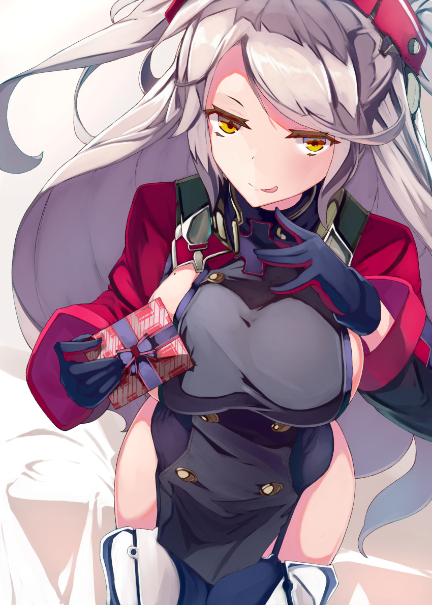 1girl, absurdres, antenna_hair, armpit_cutout, azur_lane, bangs, blush, breasts