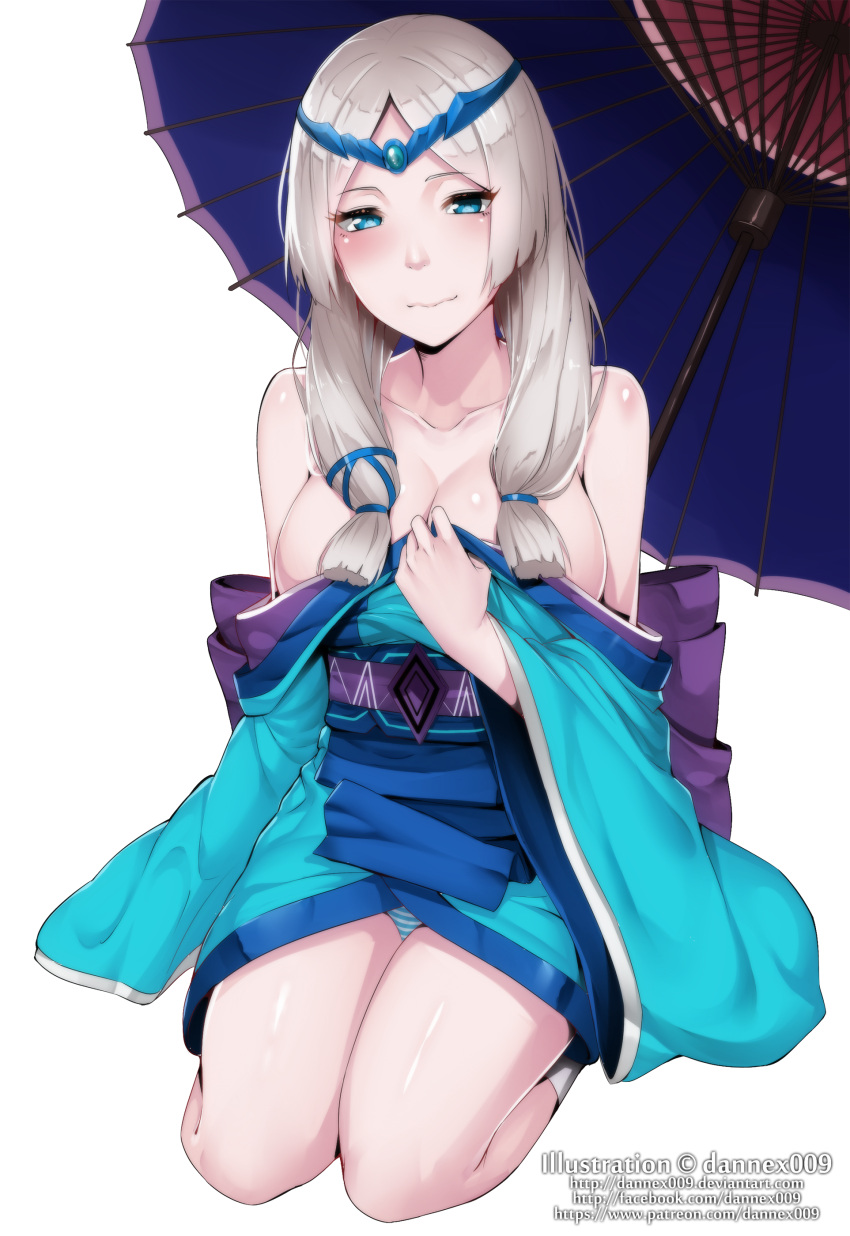 1girl, absurdres, bangs, bare_shoulders, blush, breasts, closed_mouth, collarbone