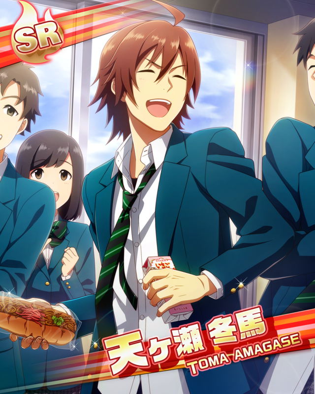 amagase_touma, character_name, closed_eyes, idolmaster, idolmaster_side-m, jakcet, redhead, short_hair, smile